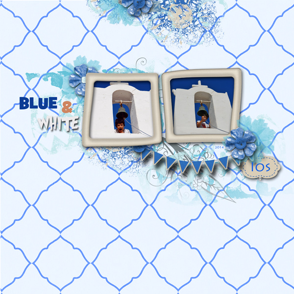 blueand white