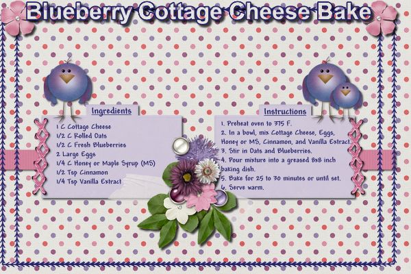 Blueberry Cottage Cheese Bake