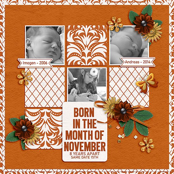 Born in November 8 years Apart