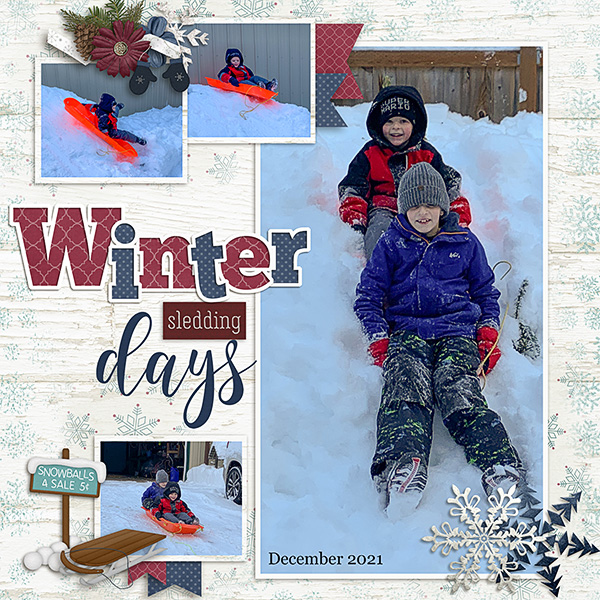 Boys-Sledding