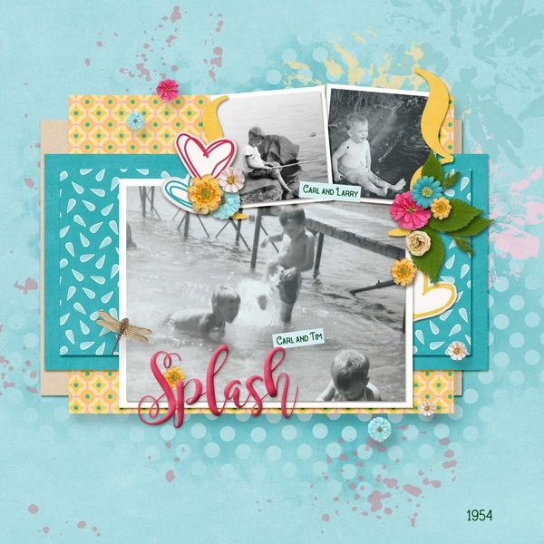 Boys splashing