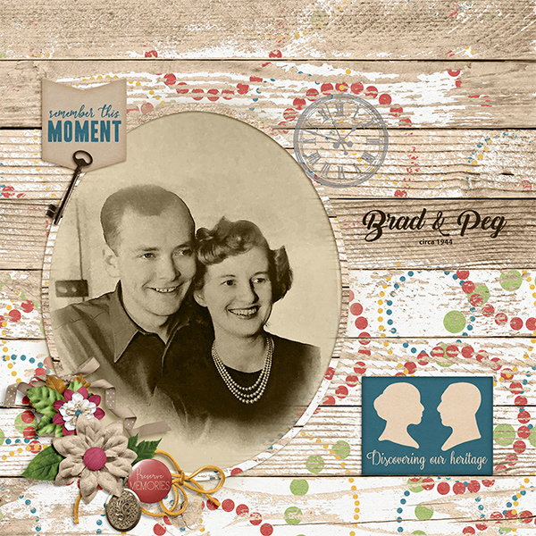 Brad + Peg circa 1944.