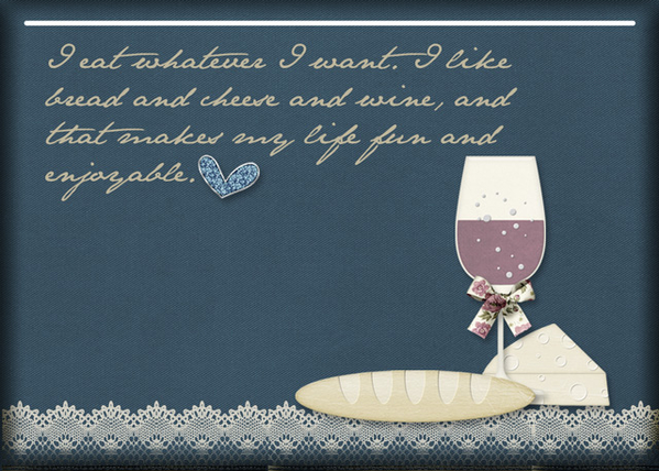bread, cheese, wine