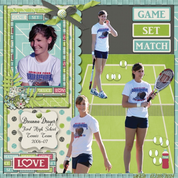 Breanna Tennis Team FHS