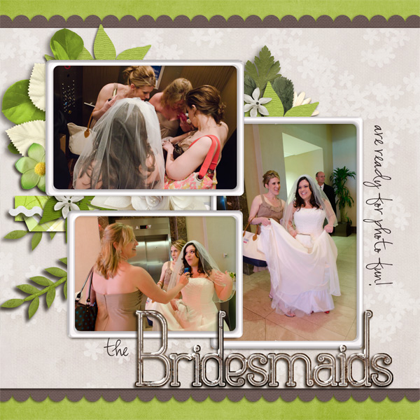Bridesmaids ready for photo fun