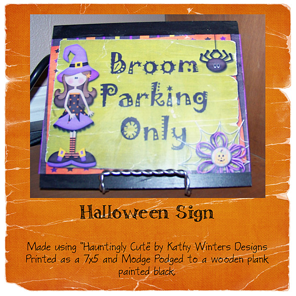 Broom Parking Sign Decor