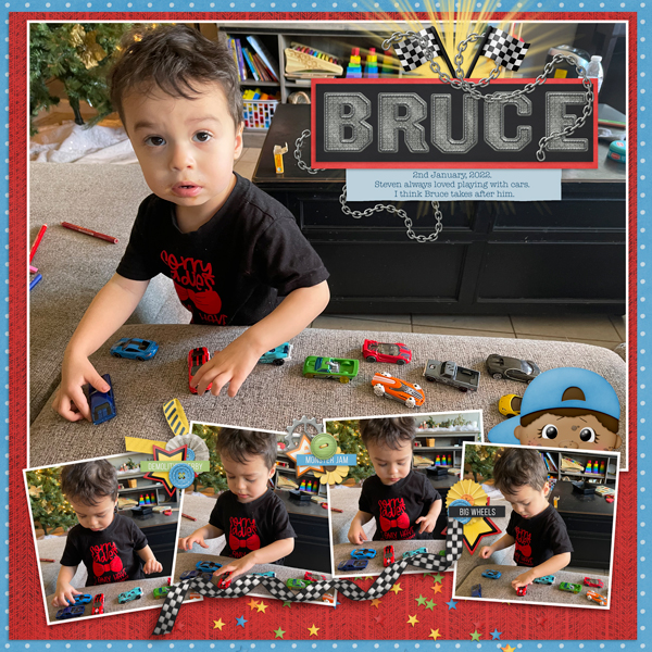 Bruce Playing with Cars