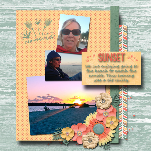 Brush Challenge April-I used a template by Blue Heart Scraps called Possibi