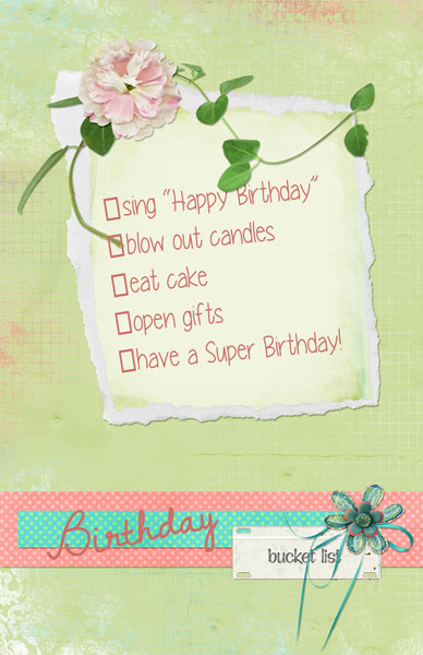 Bucket List Birthday Card