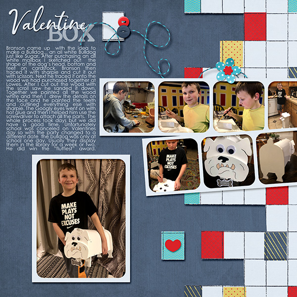 Bulldog Valentine Box Right Page