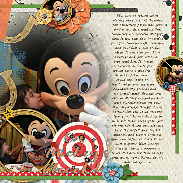 Bullseye on Mickey's Cheek