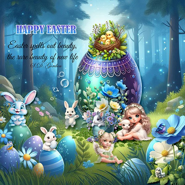 Bunnies Enjoy Easter