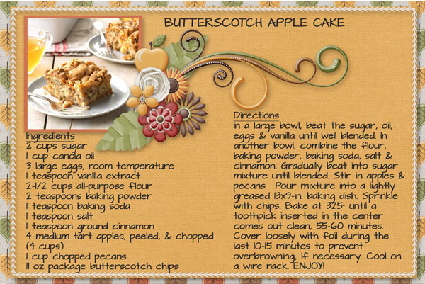 Butterscotch Apple Cake
