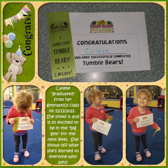 Cai's Tumble Bears Graduation