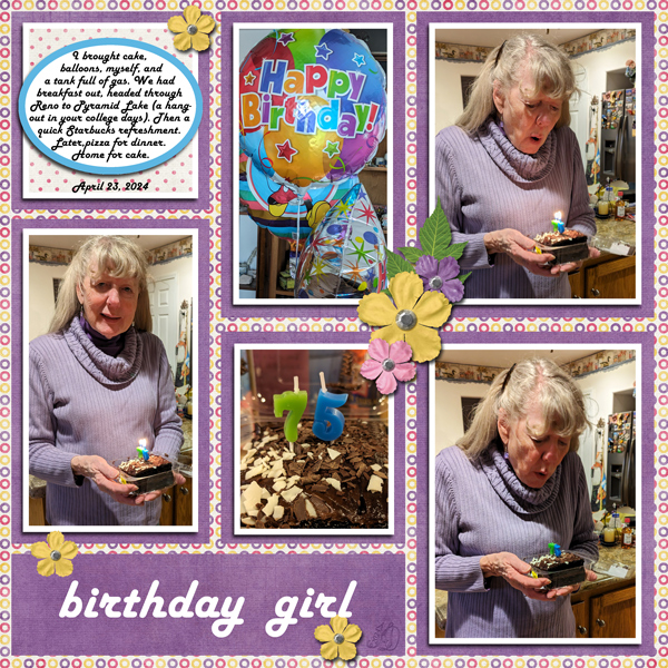 cake + balloons