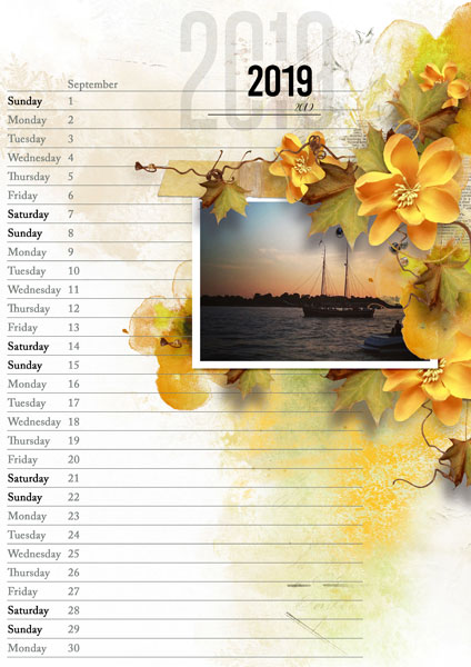 Calendar 2019