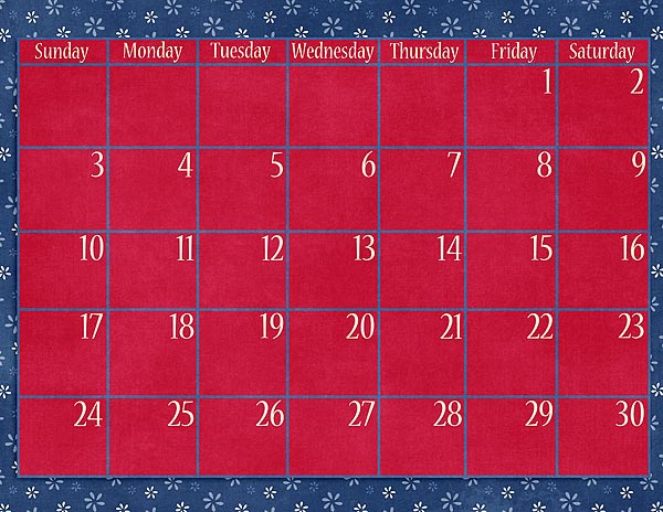 Calendar Grid - November