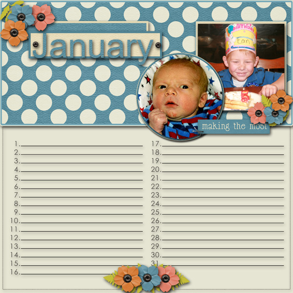 Calendar template
