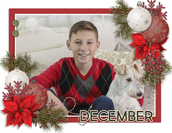 Calendar Topper December