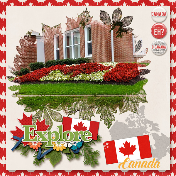 Canadian Flag garden