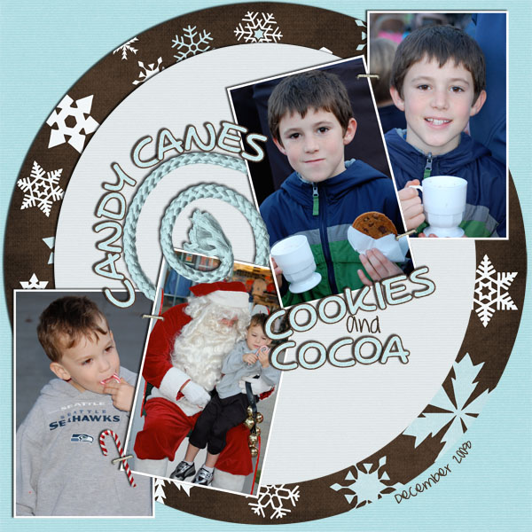 candy canes, cookies and cocoa