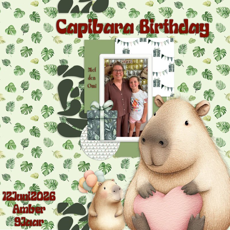 Capibara Birthday met den Omi.