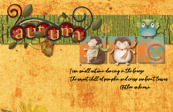 CARD Autumn Hedgehogs