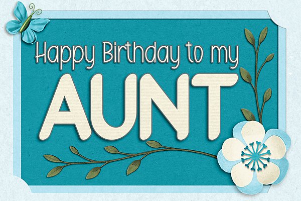 Card for my Aunt