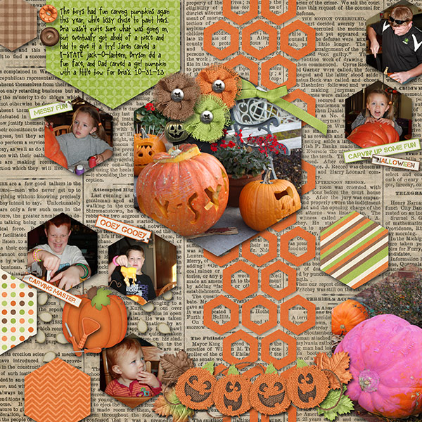 Carving pumpkins
