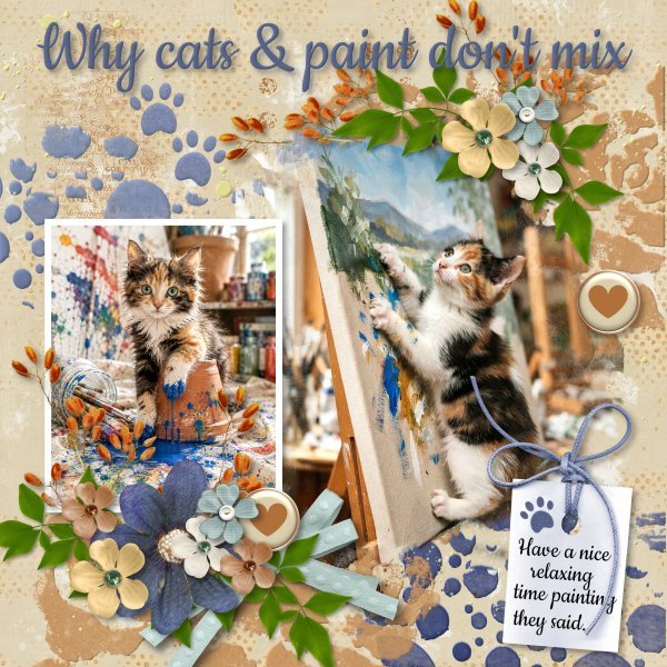 cats and paint