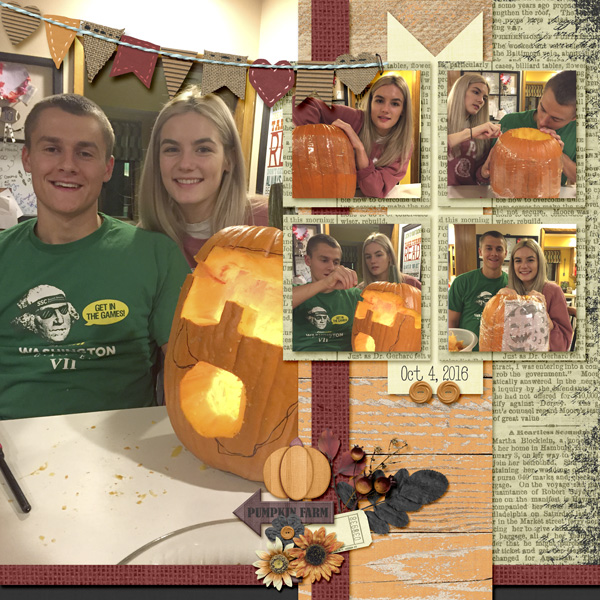 Cayden and Ryanne Pumpkin Carving