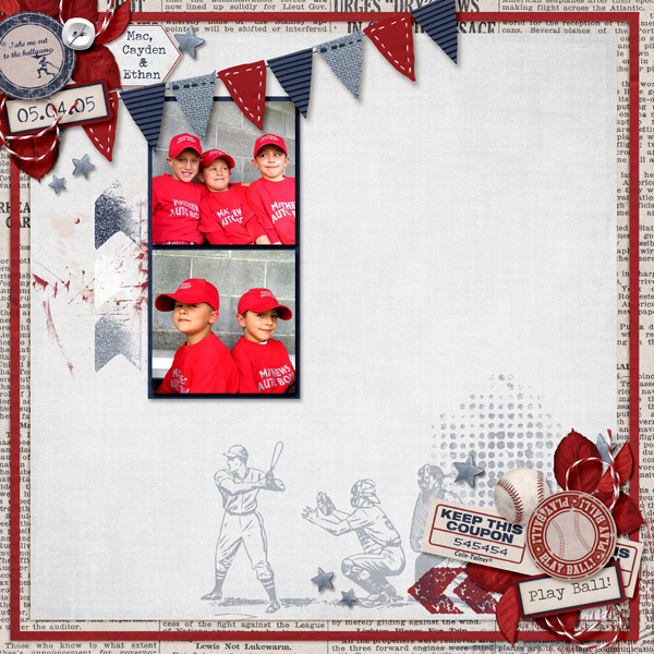 Cayden Baseball Left Page