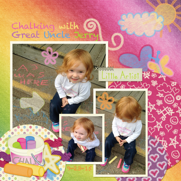 Chalking with Great Uncle Jerry