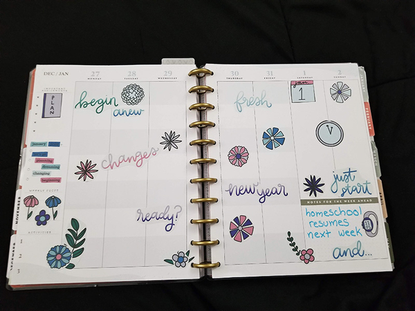 Changes - homeschool planner