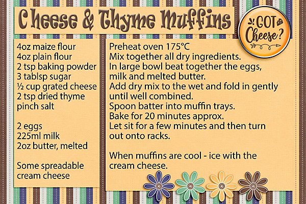 Cheese and Thyme Muffin Recipe