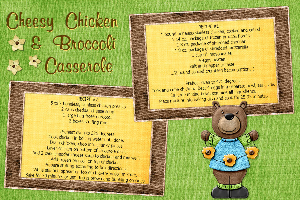 Cheesey Chicken + Broccoli Recipe