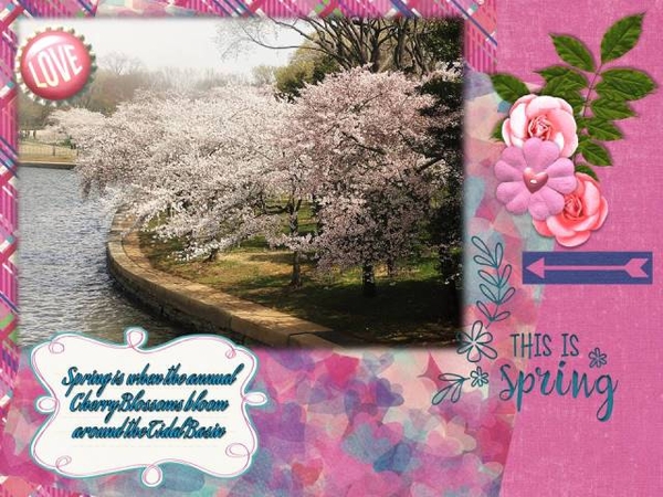 Cherry Blossoms - March 2016 Word Art Challenge