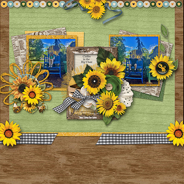 Chillin in the Big Sunflower Chair