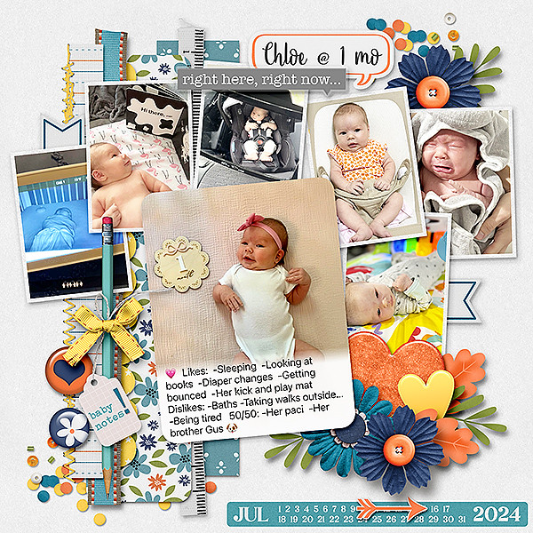 Chloe at 1 month
