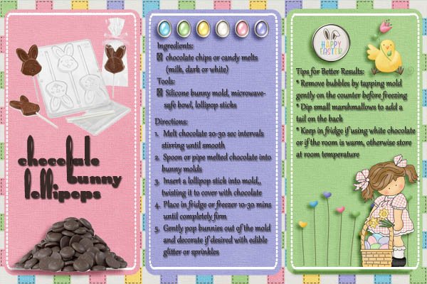 Chocolate Bunny Lollipops