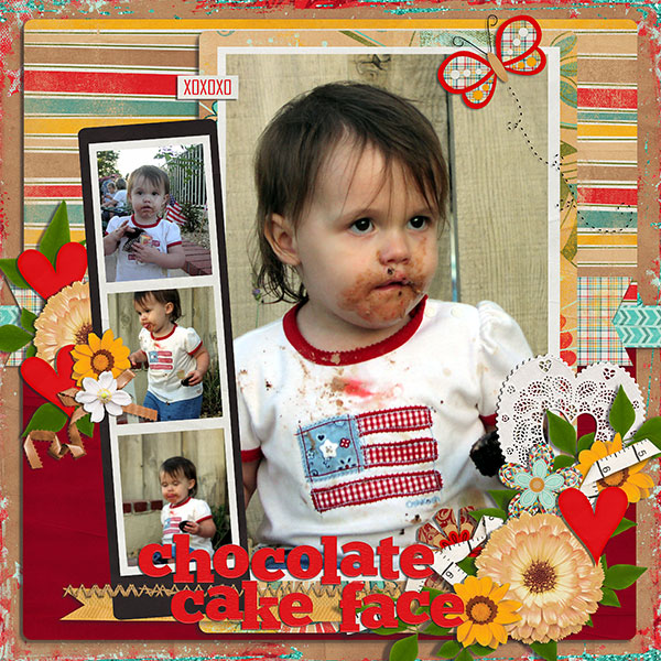 chocolate cake face