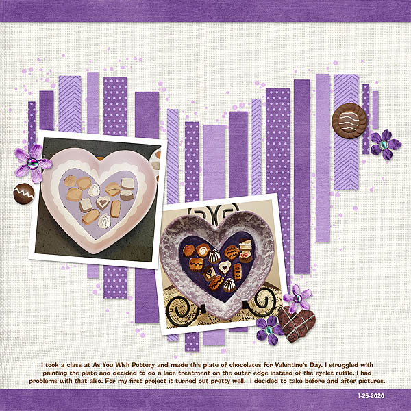 Chocolate Heart Plate