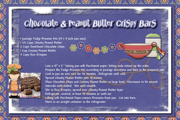 Chocolate + Peanut Butter Crispys Bars