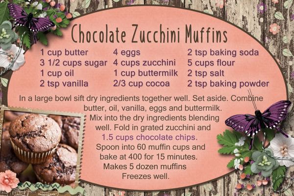 Chocolate Zucchini Muffins