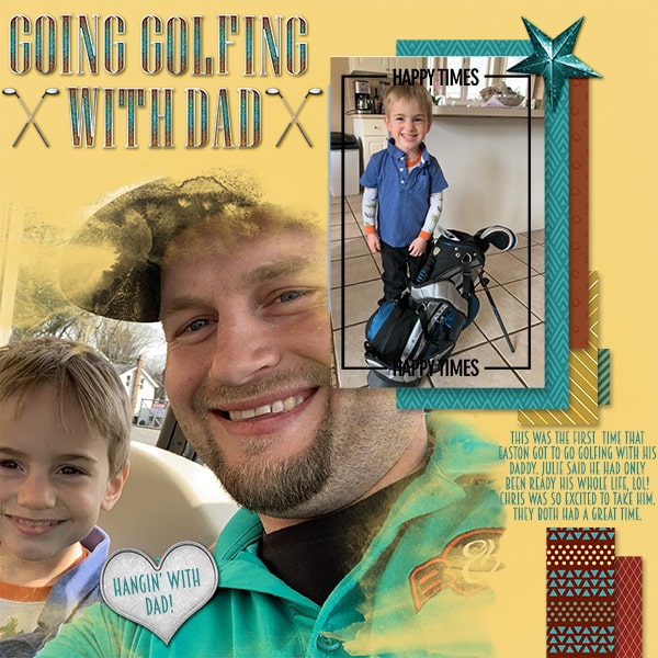Chris and Easton Golfing