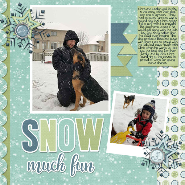 Chris and Easton in Snow