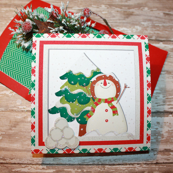 Christmas Card with matching envie