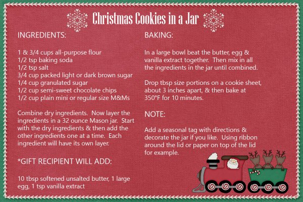 Christmas Cookies in a Jar