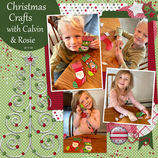 Christmas Crafts with Calvin + Rosie