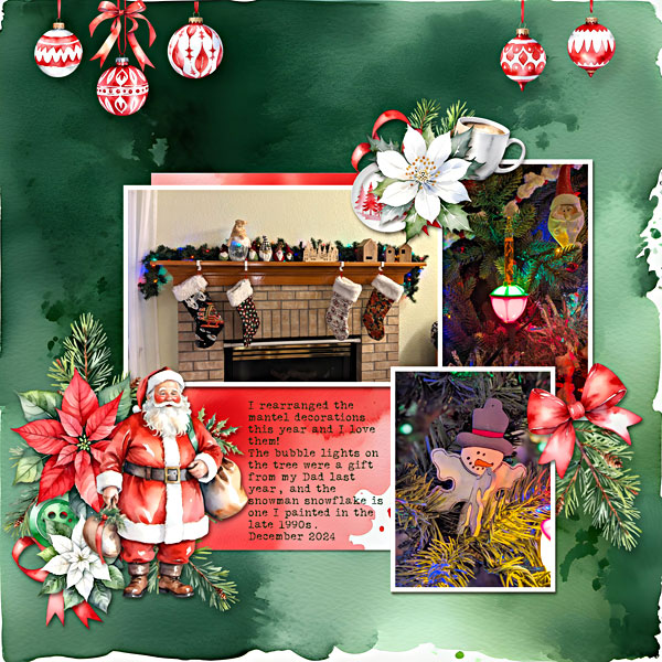Christmas decorations - mantel 2024